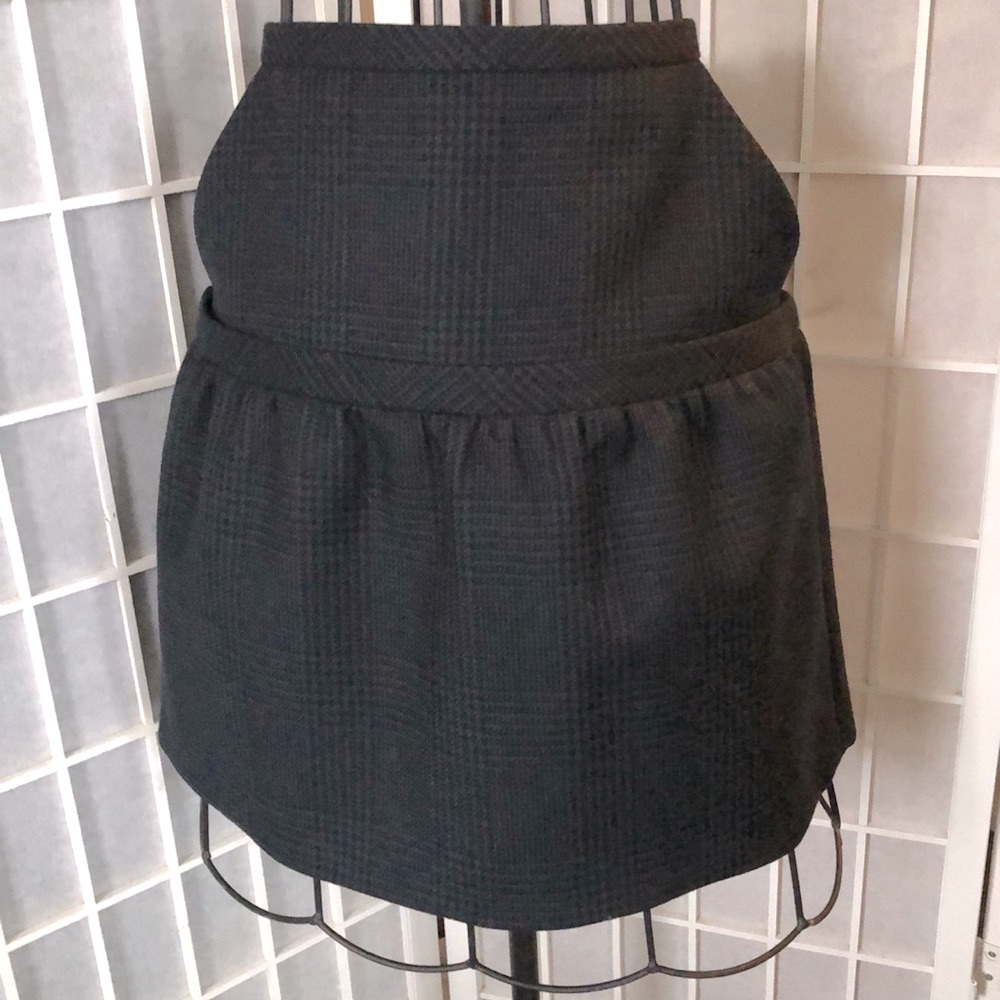 Stella McCartney Black & Navy Plaid Mini Skirt  size 42